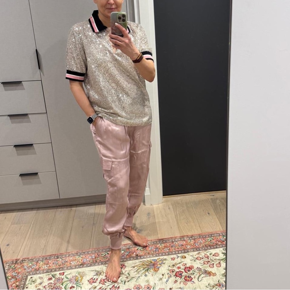 Cinq a Sept Pink Track Pants with Relaxed Fit